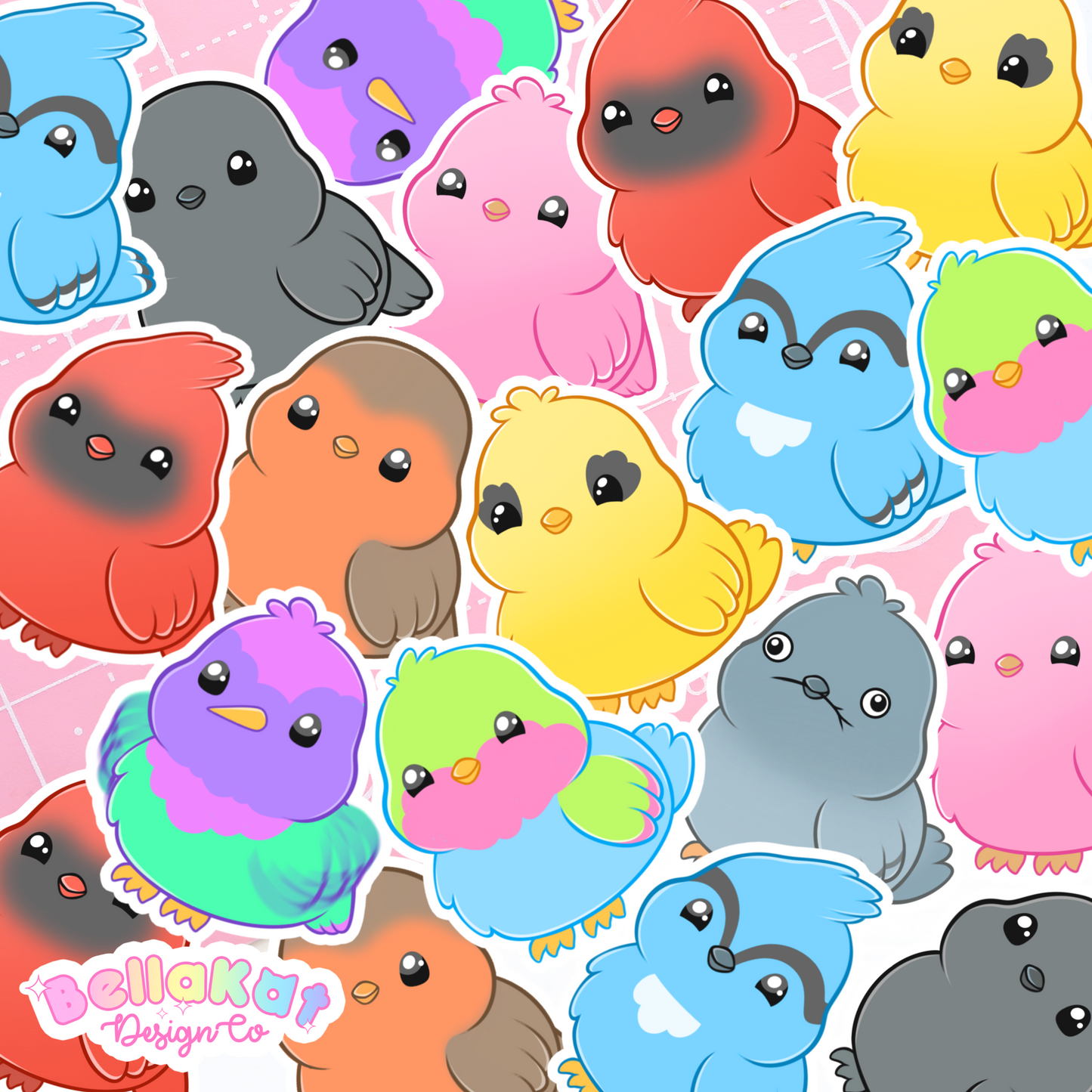 Cute Summer Bird Sticker Pack