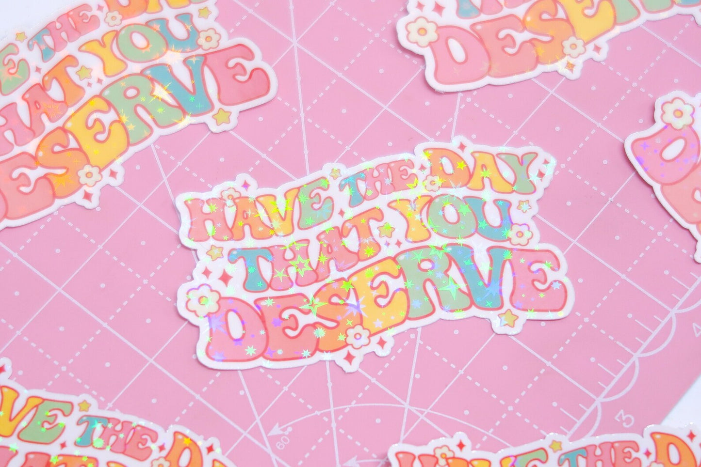 Have the Day That You Deserve Funny Retro Sticker