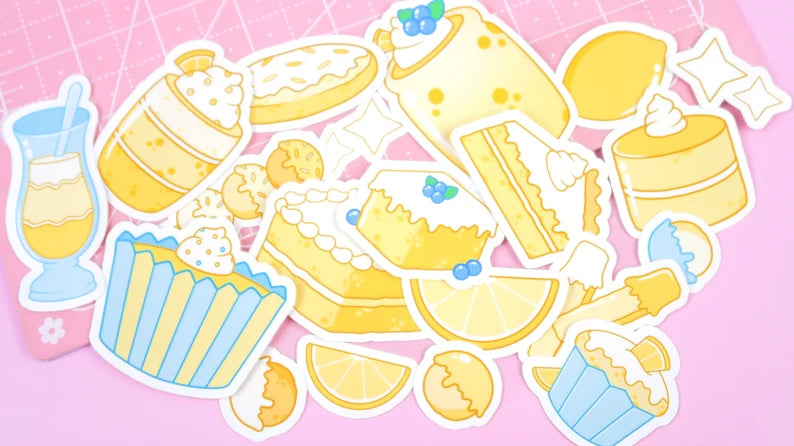 Lemon Dessert Aesthetic Sticker Pack
