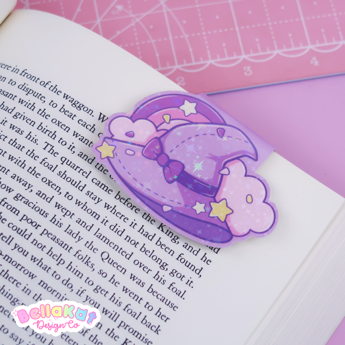 Purple Magical Girl Witch Hat Magnetic Bookmark