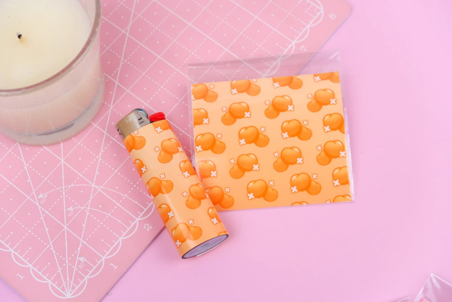 Peach Pattern Orange Lighter Wraps