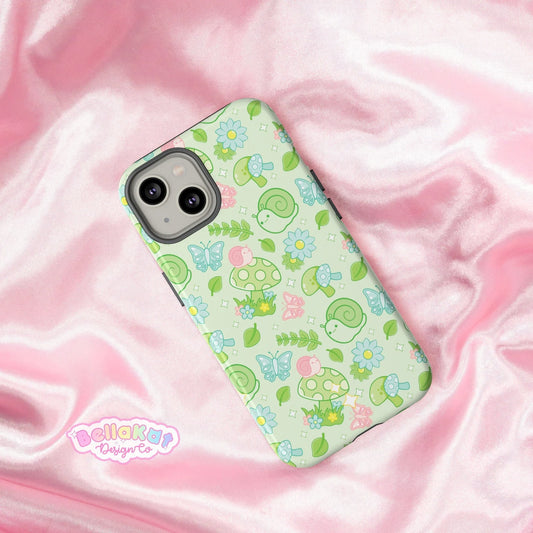 Forest Friends Kawaii Green Phone Case