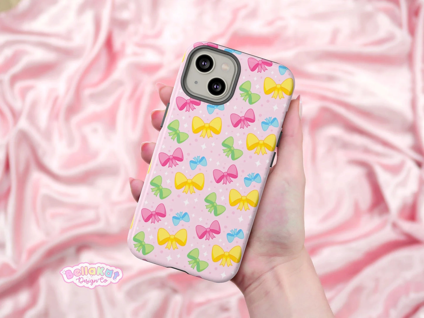 Rainbow Bow Confetti Kawaii Phone Case