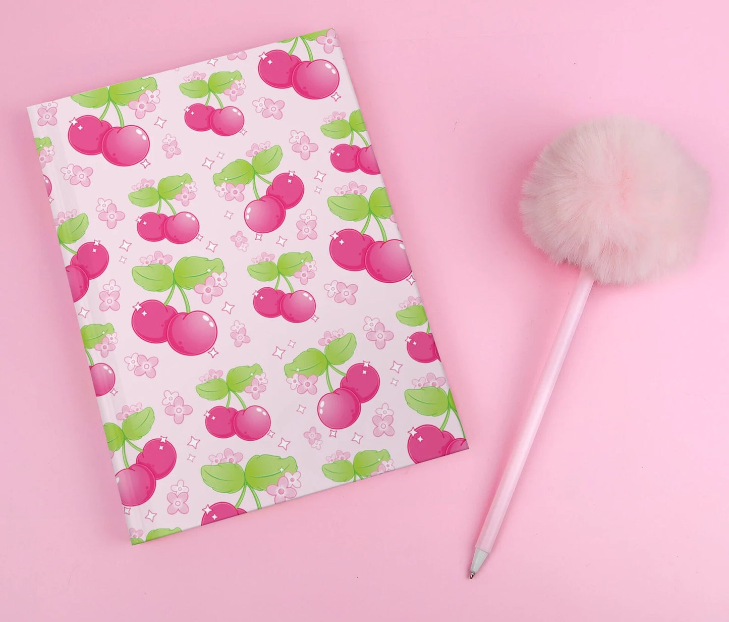 Cherry Pattern Hardcover Journal Notebook