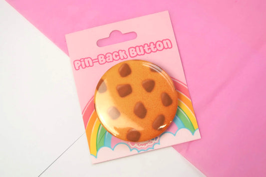 Chocolate Chip Cookie Kawaii Button Badge