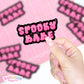 Spooky Babe Pink Cobweb Halloween Sticker