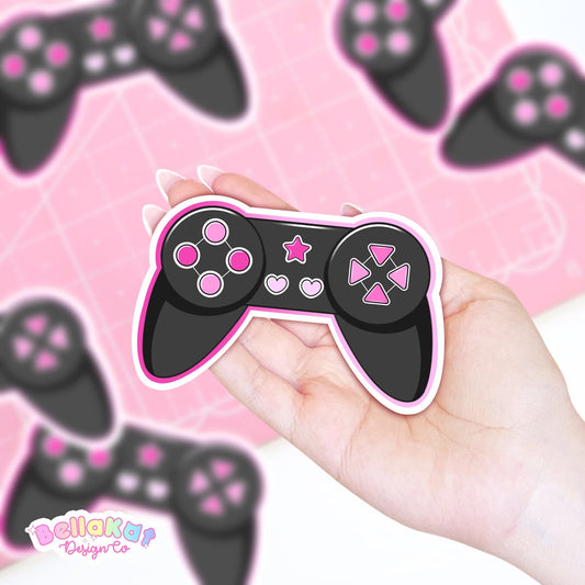 Dark Gamer Girl Controller Sticker