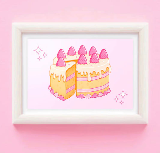 Strawberry Cake Cute Wall Decor