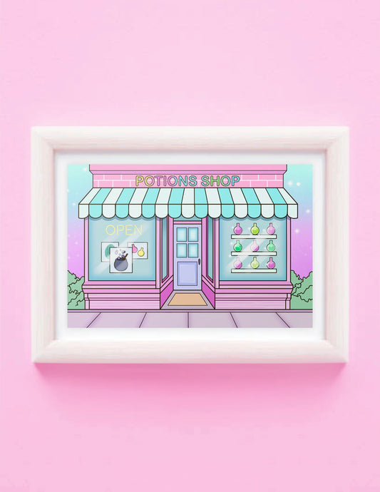 Pastel Potions Shop Cute Mini Print