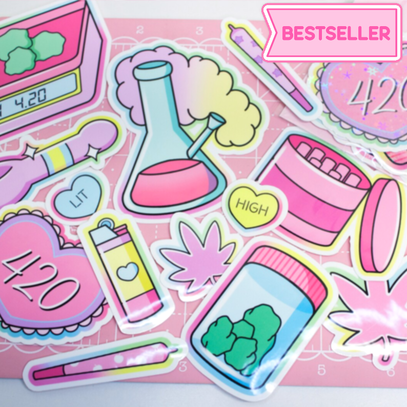 420 Medical Magic Girl Sticker Pack