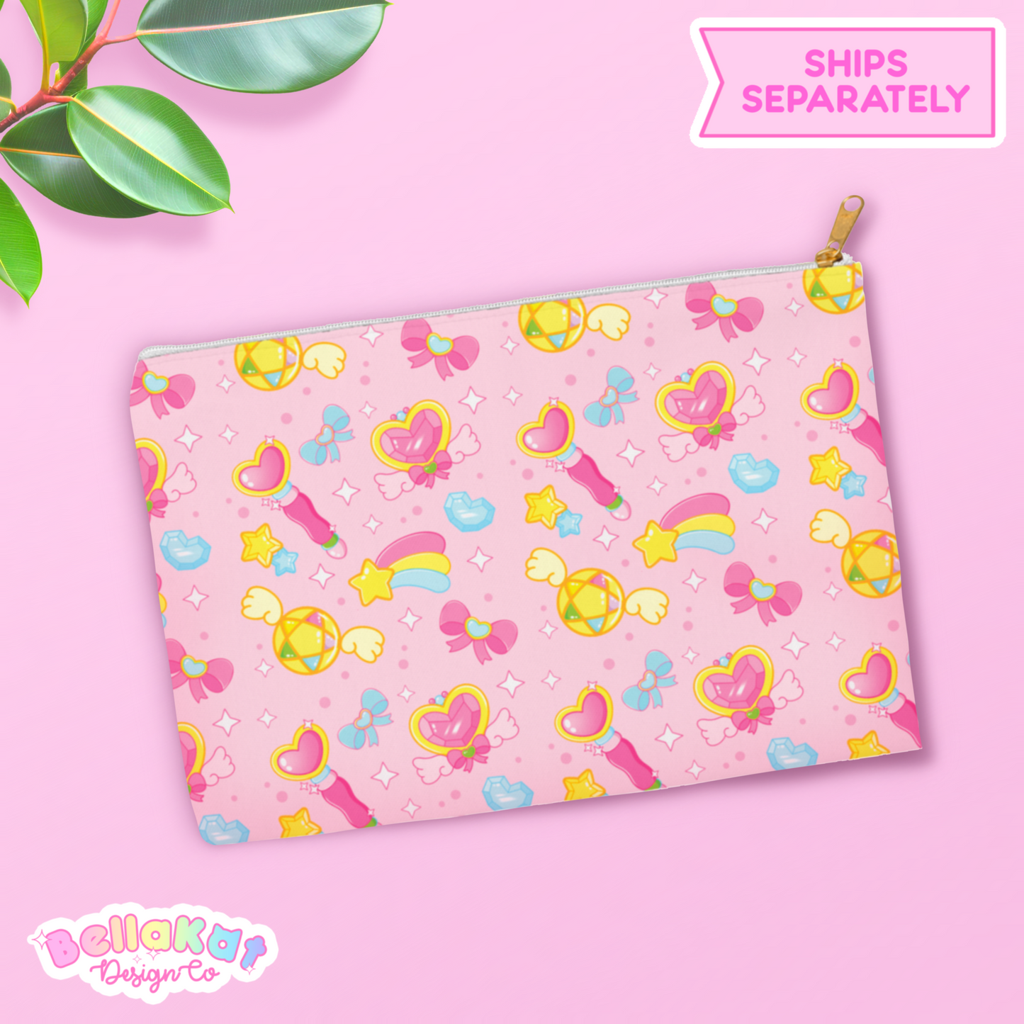 Magical Girl Pattern Pink Accessory Pouch