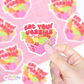 Eat Your Veggies Summer Vegetable Basket Sticker