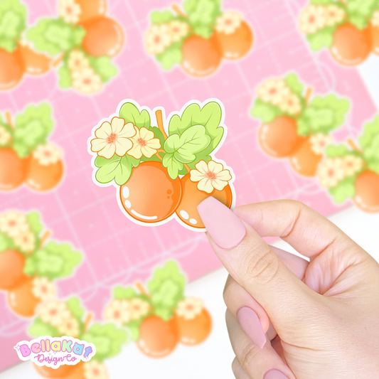 Orange Summer Fruit Sticker