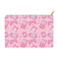 Cute Retro Gamer Girl Pink Accessory Pouch