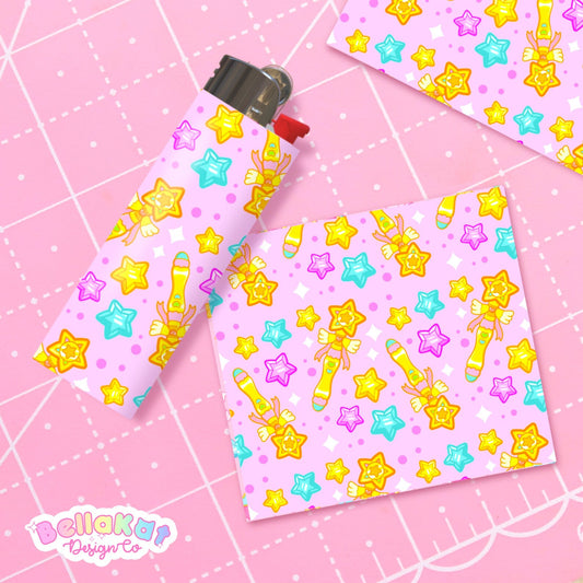 Magic Wand Kawaii Pink Lighter Wraps