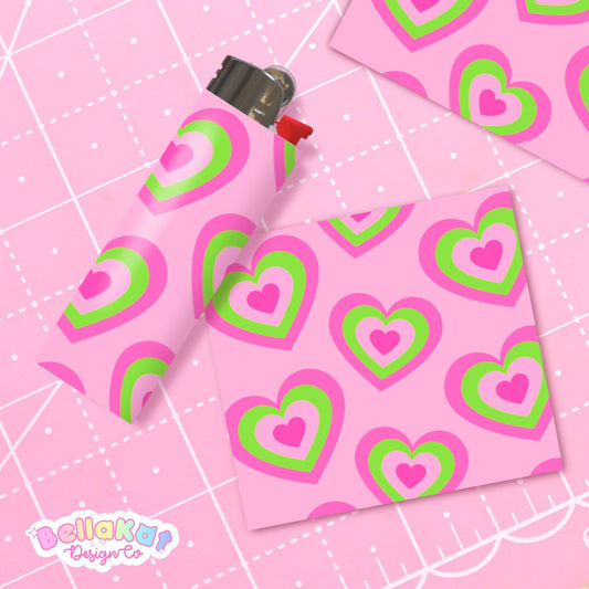 Y2K Pink Heart Lighter Wrap