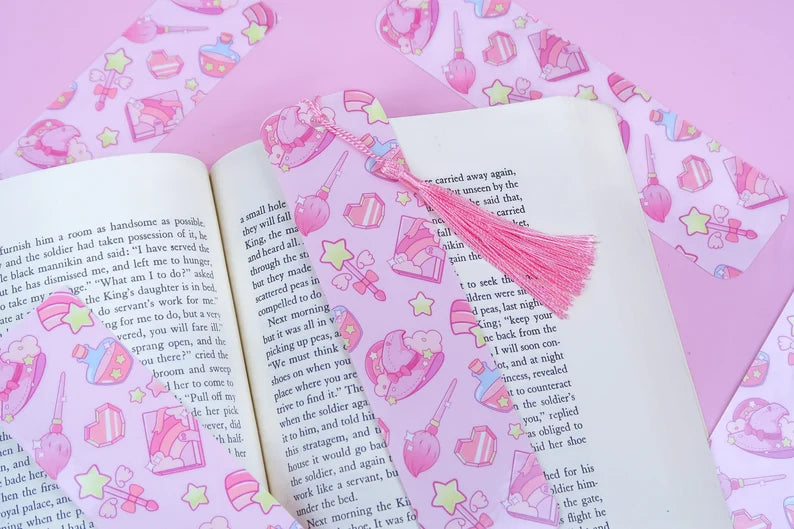 Pink Magical Girl Witch Bookmark