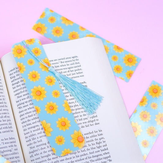 Sunflower Pattern Summer Aesthetic Bookmark