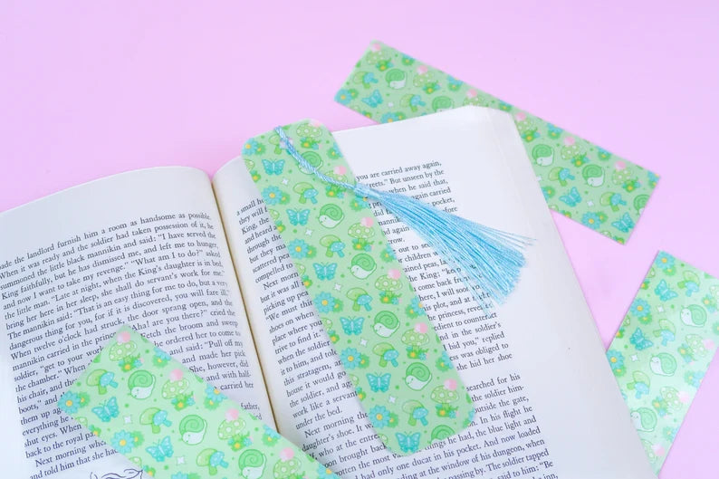 Summer Snail Mushroom Aesthetic Bookmark