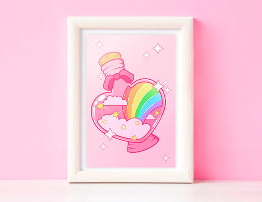 Rainbow Witch’s Potion Wall Art Print