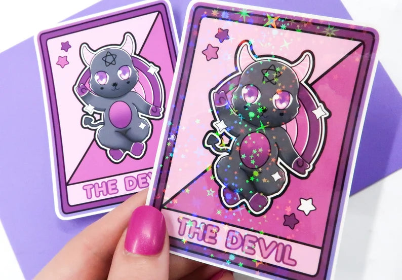 Tarot Card Cute Baphomet Stickers