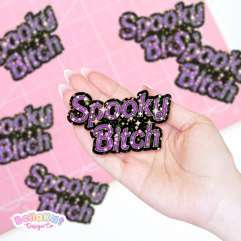 Purple Spooky Bitch Sticker