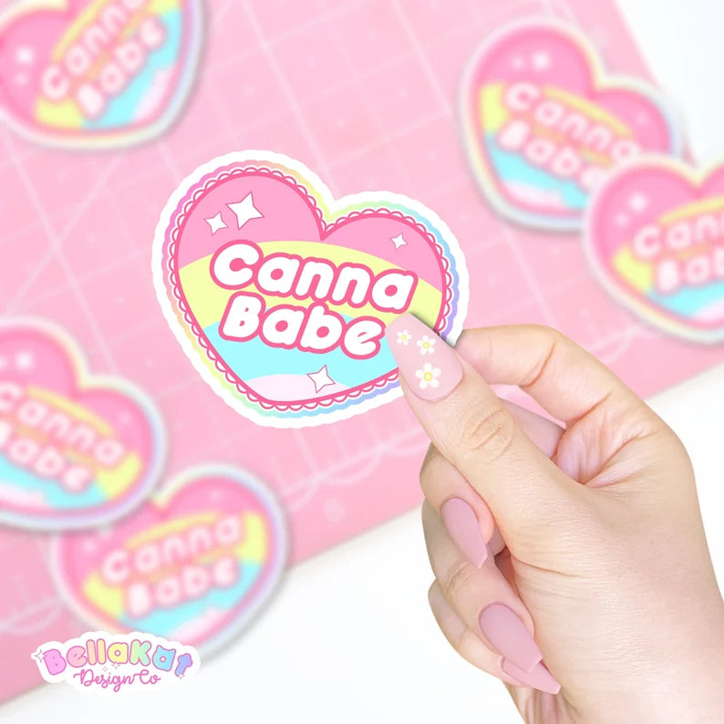 Cannababe 420 Heart Sticker